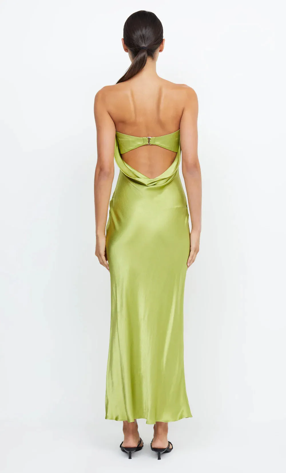 Moon Dance Strapless Dress - Chartreuse Green