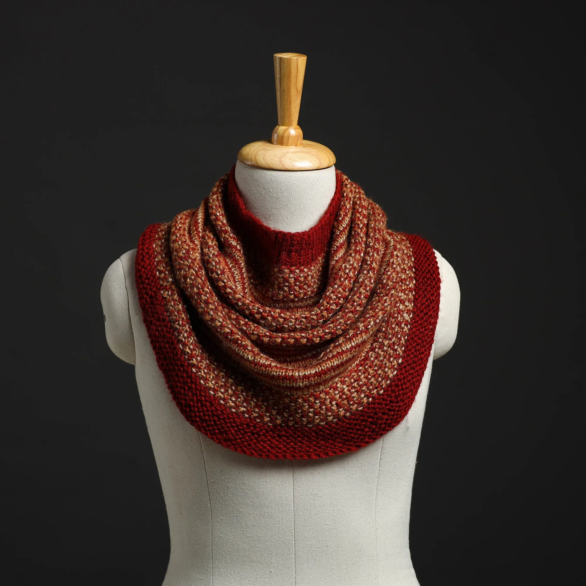 Multicolor - Kumaun Hand Knitted Woolen Cowl 100