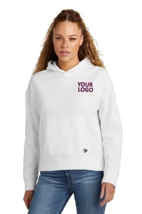 New Era Ladies Comeback Fleece Customized Hoodies, White