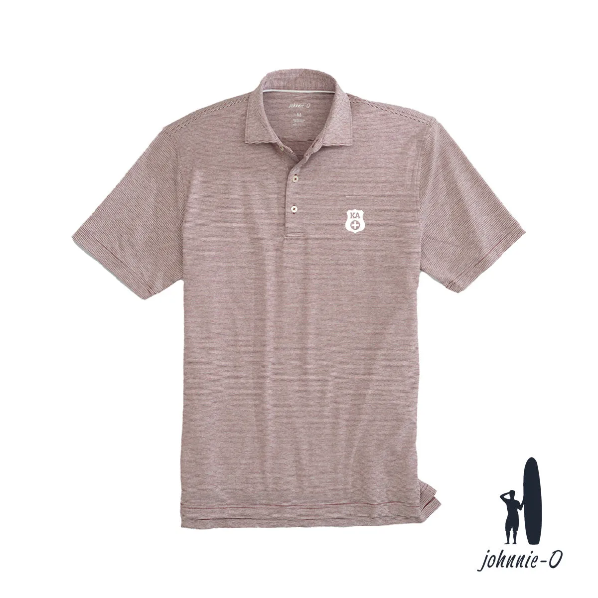 New! Kappa Alpha Johnnie-O Striped Polo