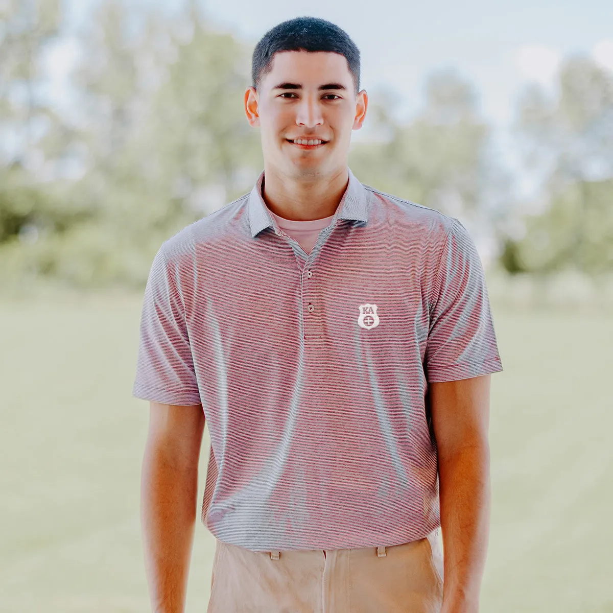 New! Kappa Alpha Johnnie-O Striped Polo