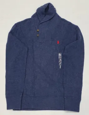 Nwt Polo Ralph Lauren Blue w/Red Horse Shawl Neck Sweater