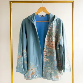 On-Hand Premium Item: Flower Mountain in Blue Sky - Blue Hoodie (POH003)