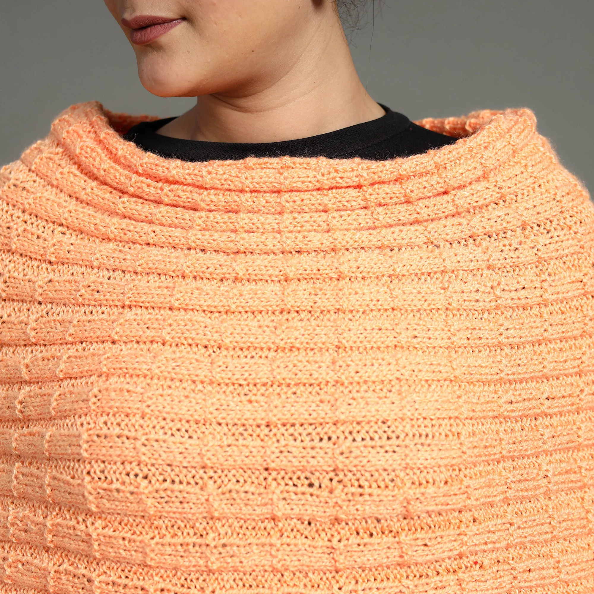 Orange - Kumaun Hand Knitted Woolen Cowl 138