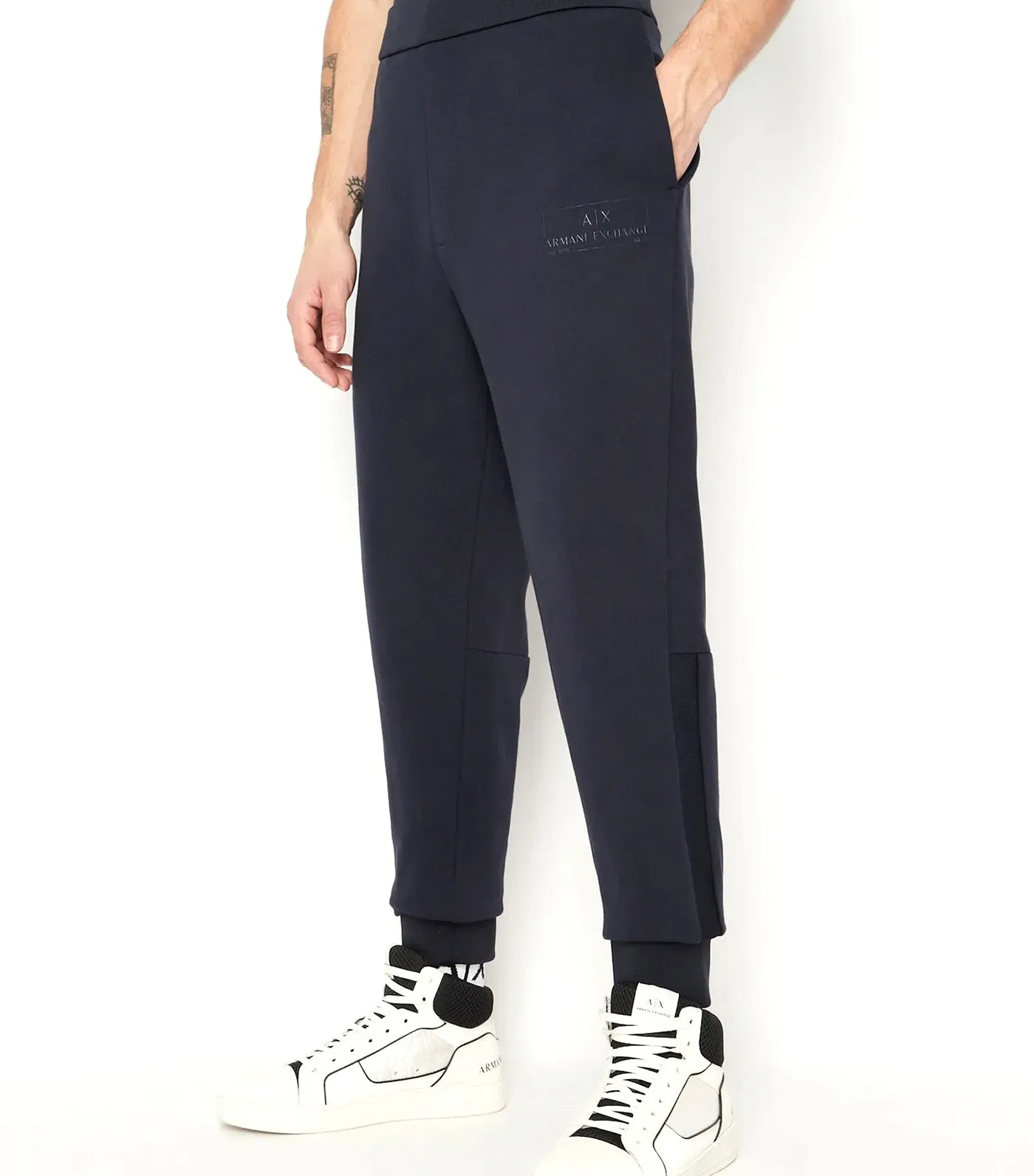 Organic French Terry Cotton Jogger Sweatpants Navy