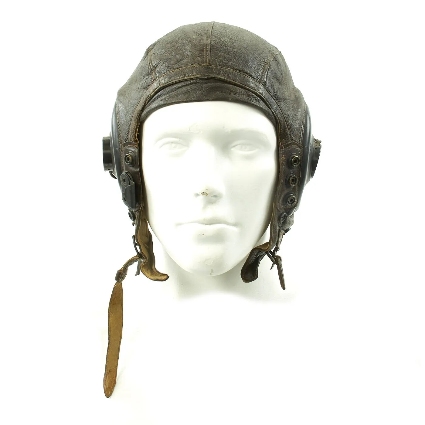 Original U.S. WWII Army Air Forces Aviator A-11 Flight Helmet Set - A-14 Mask, ANB-H-1 Earphones, B-7 Goggles