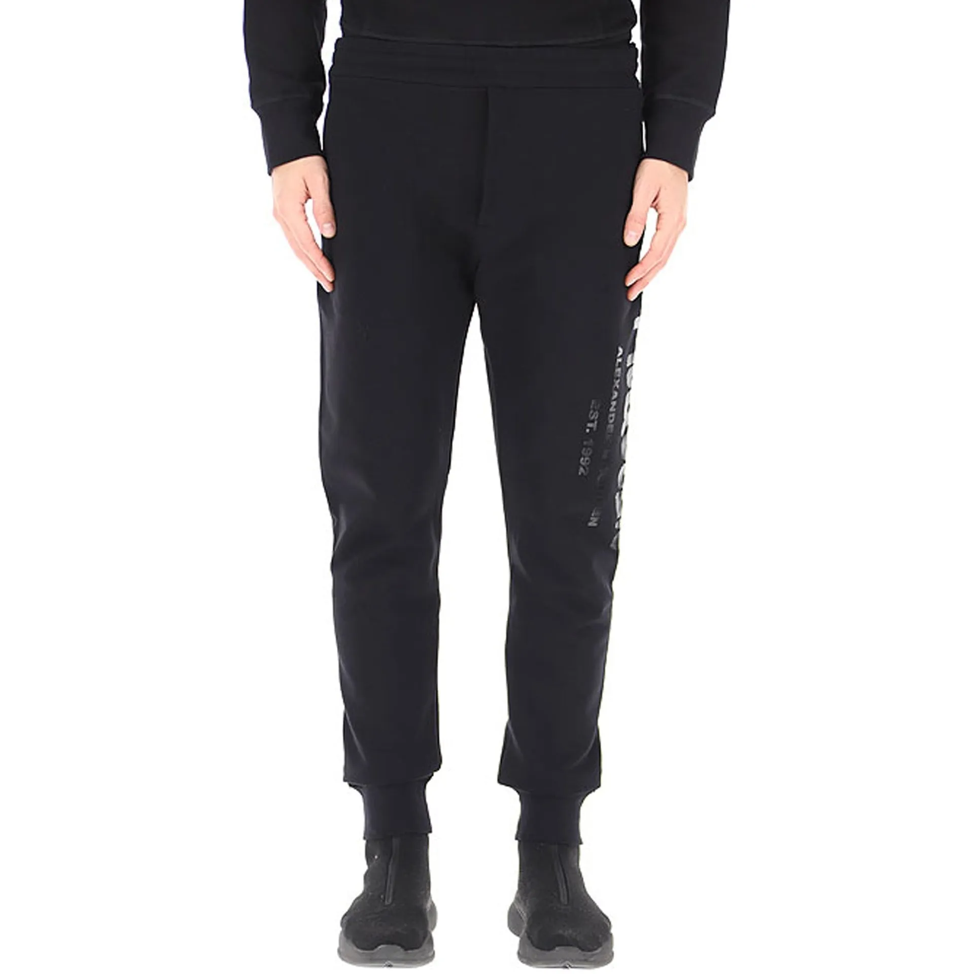 Pantaloni in cotone con logo Alexander Mcqueen