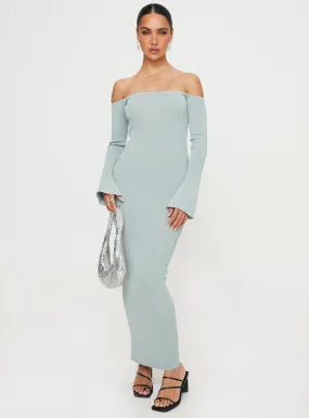 Parisa Off The Shoulder Maxi Dress Grey Marle