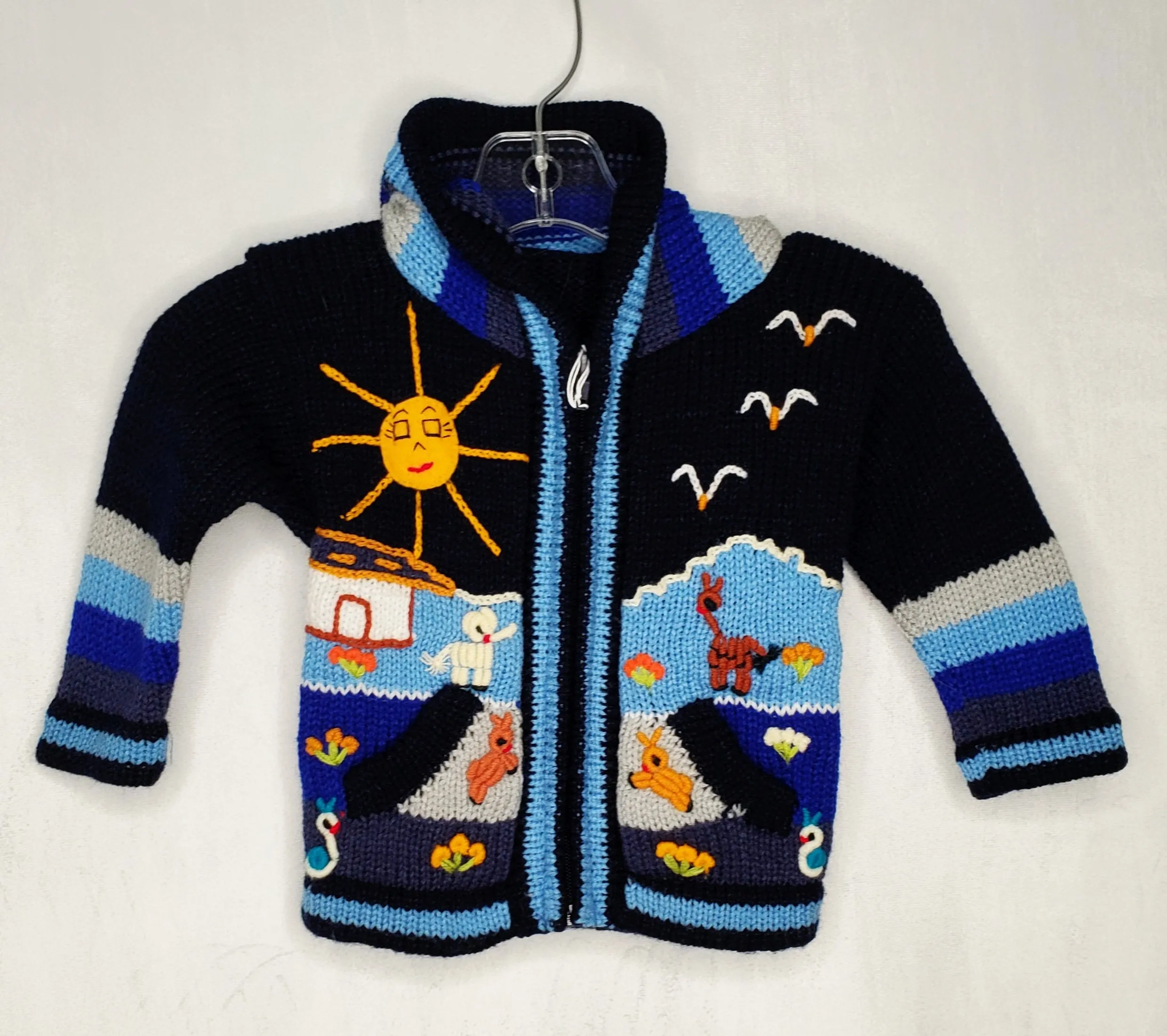 Peruvian Sweater - Navy 0-18m