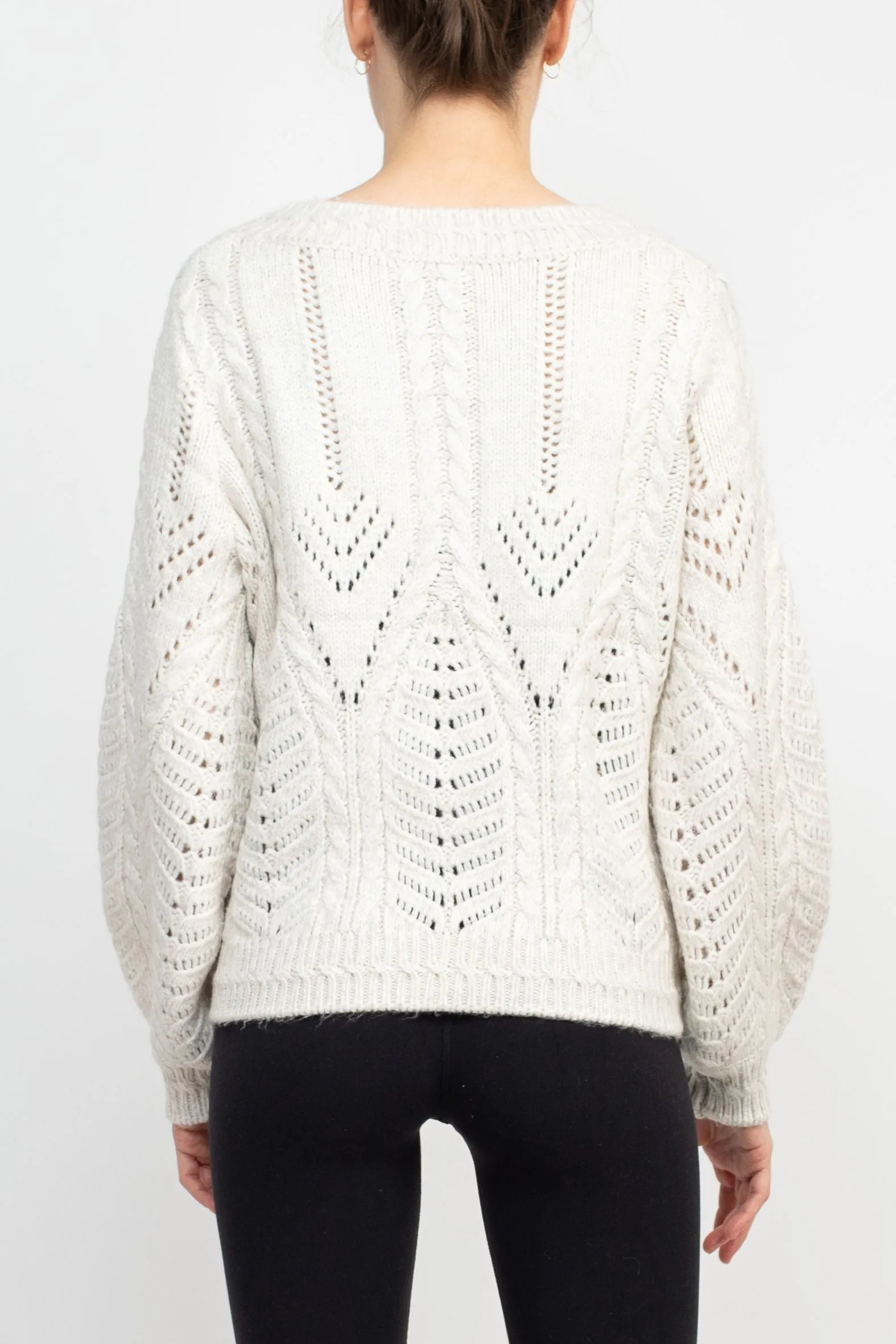 Philosophy V- Neck Long Sleeve Knit Sweater