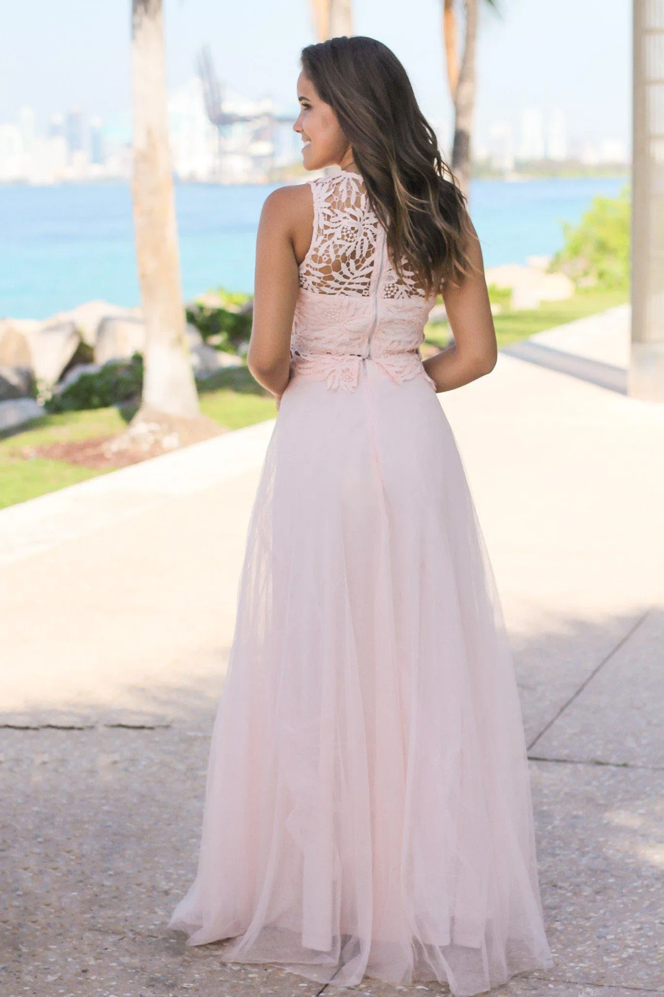 Pink Tulle Two Piece Set