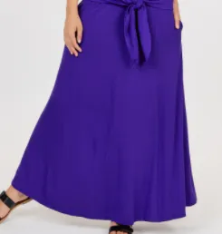 Plain Maxi Skirt w/ Pockets