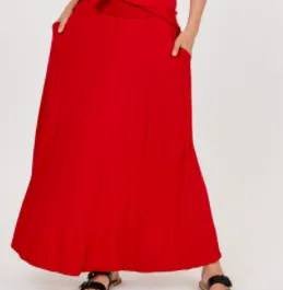 Plain Maxi Skirt w/ Pockets