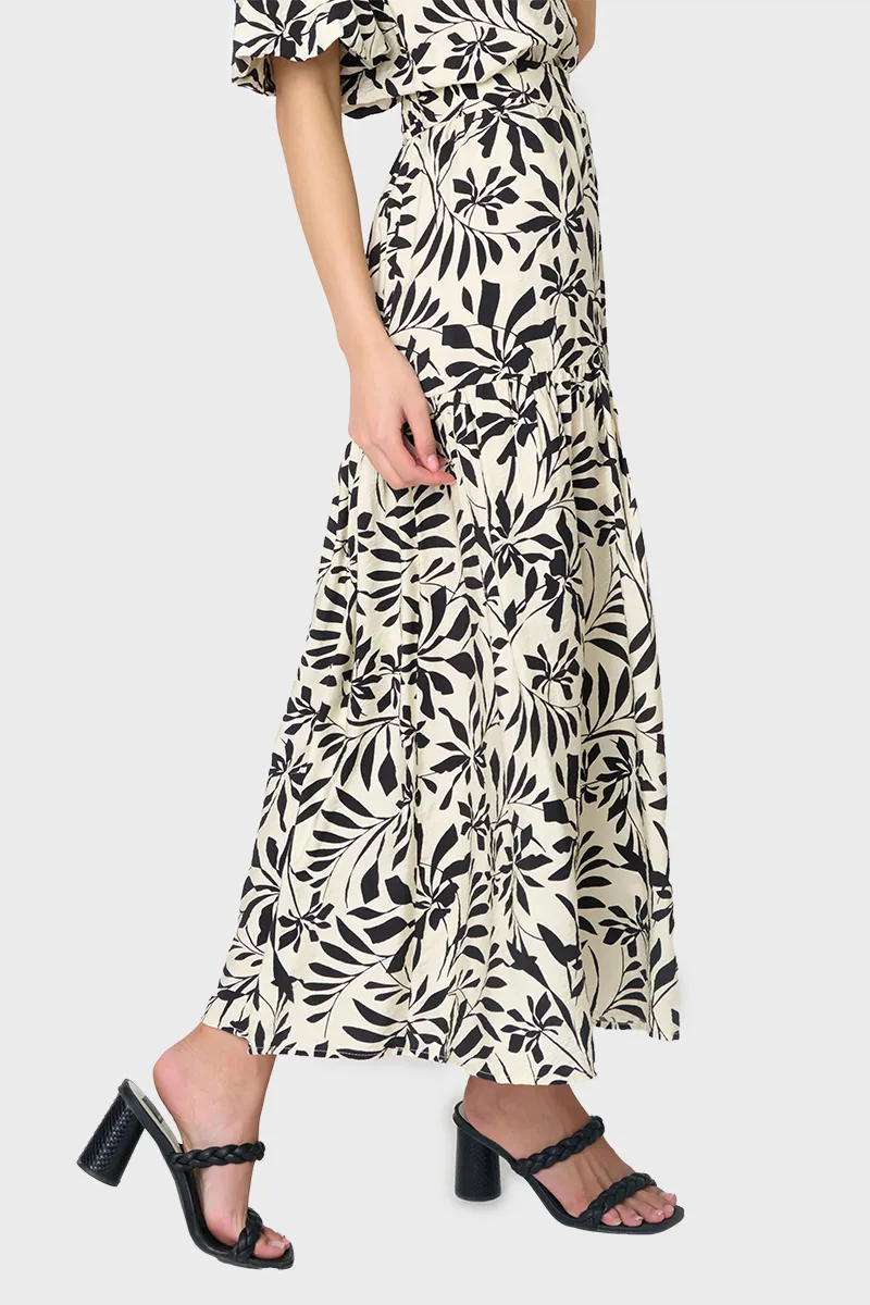 Playa Tiered Maxi Skirt