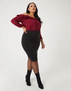 Plus Size Essential Bodycon Skirt