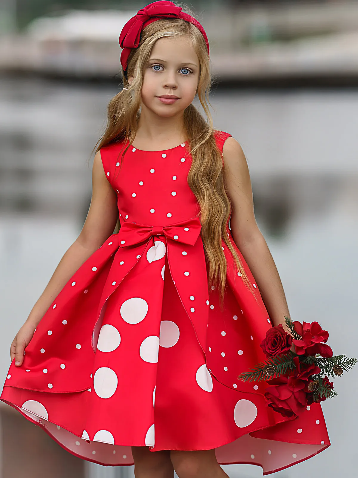 Polka Dot Divine Hi-Lo Holiday Dress