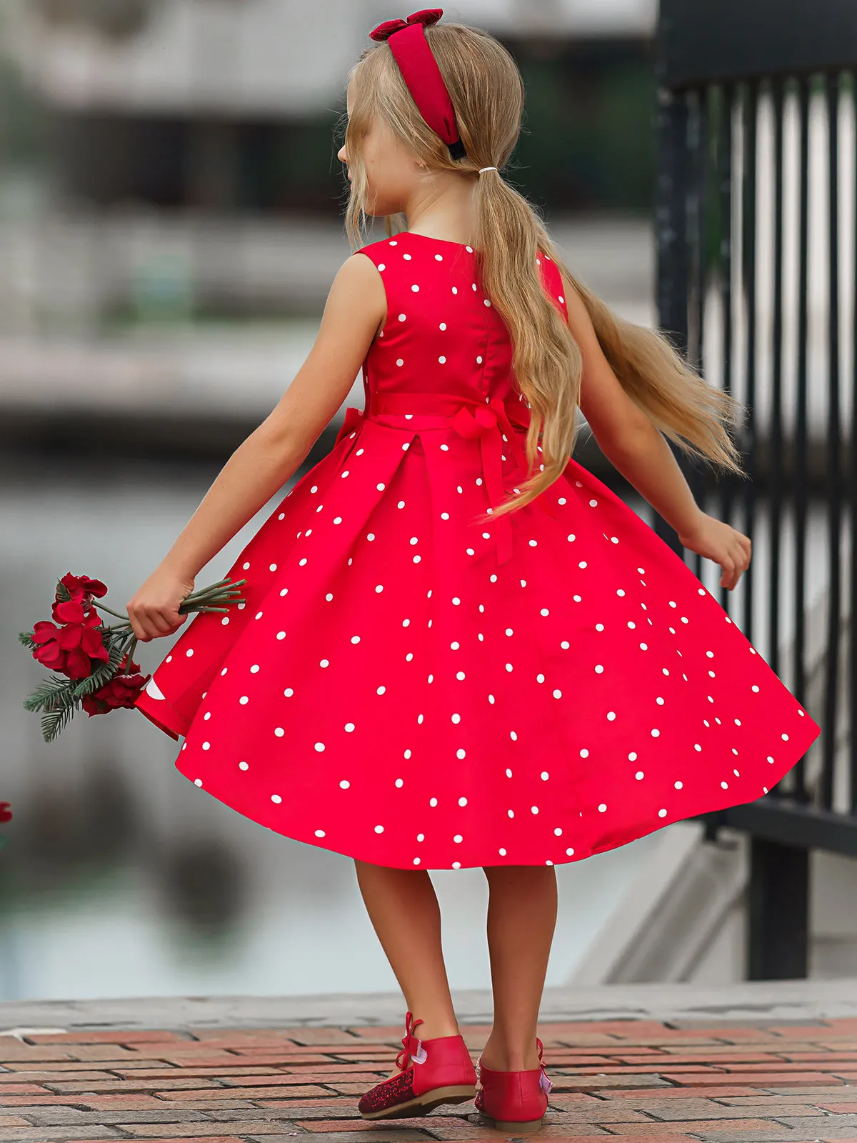 Polka Dot Divine Hi-Lo Holiday Dress