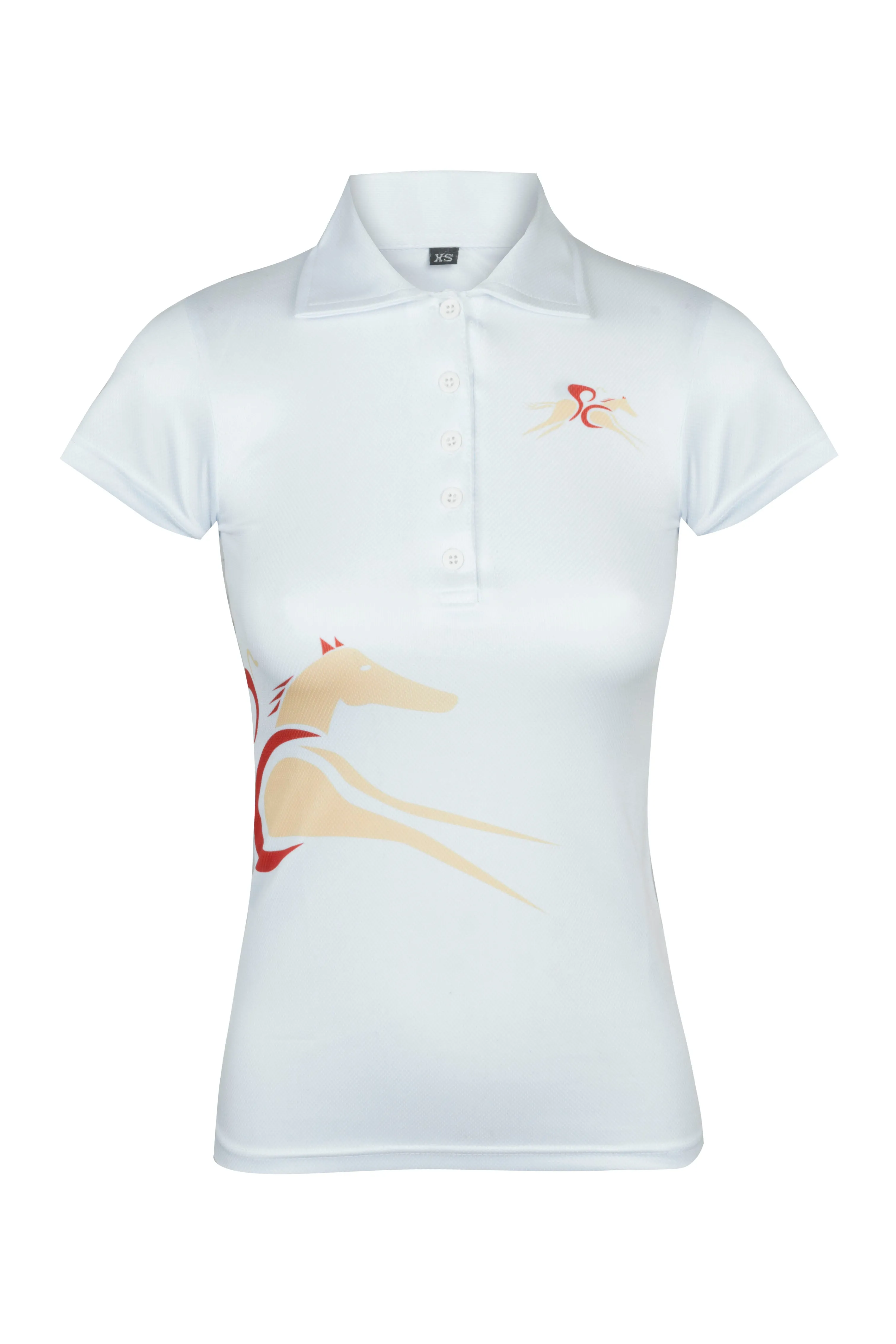 Polo Shirt White By A Little Bit Racey