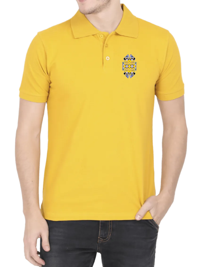 Polo T-Shirt with Geometric Design D30