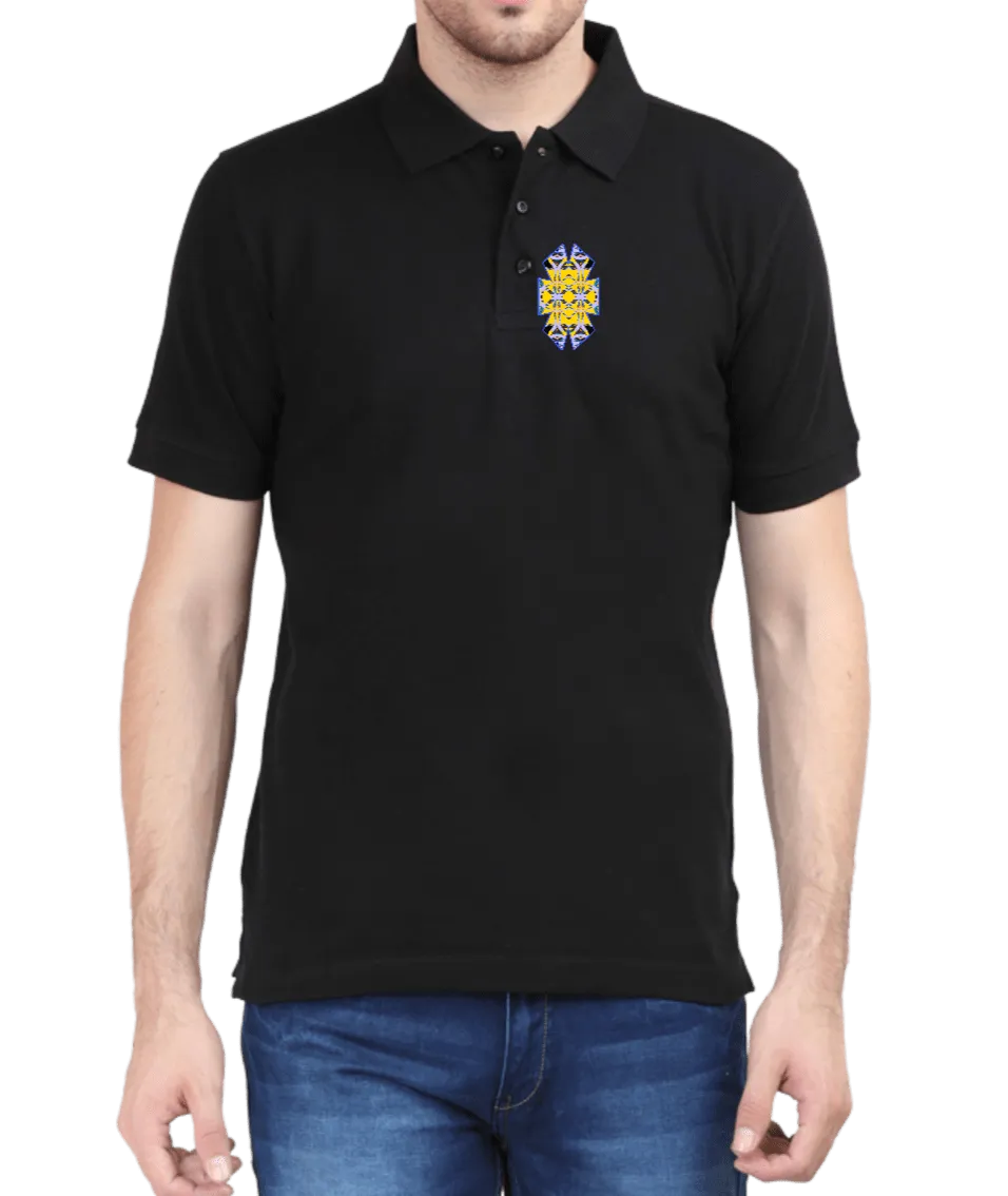 Polo T-Shirt with Geometric Design D30