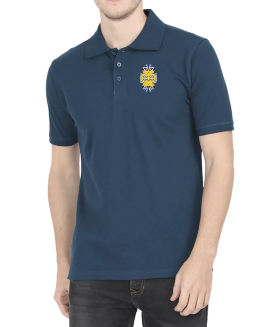 Polo T-Shirt with Geometric Design D30