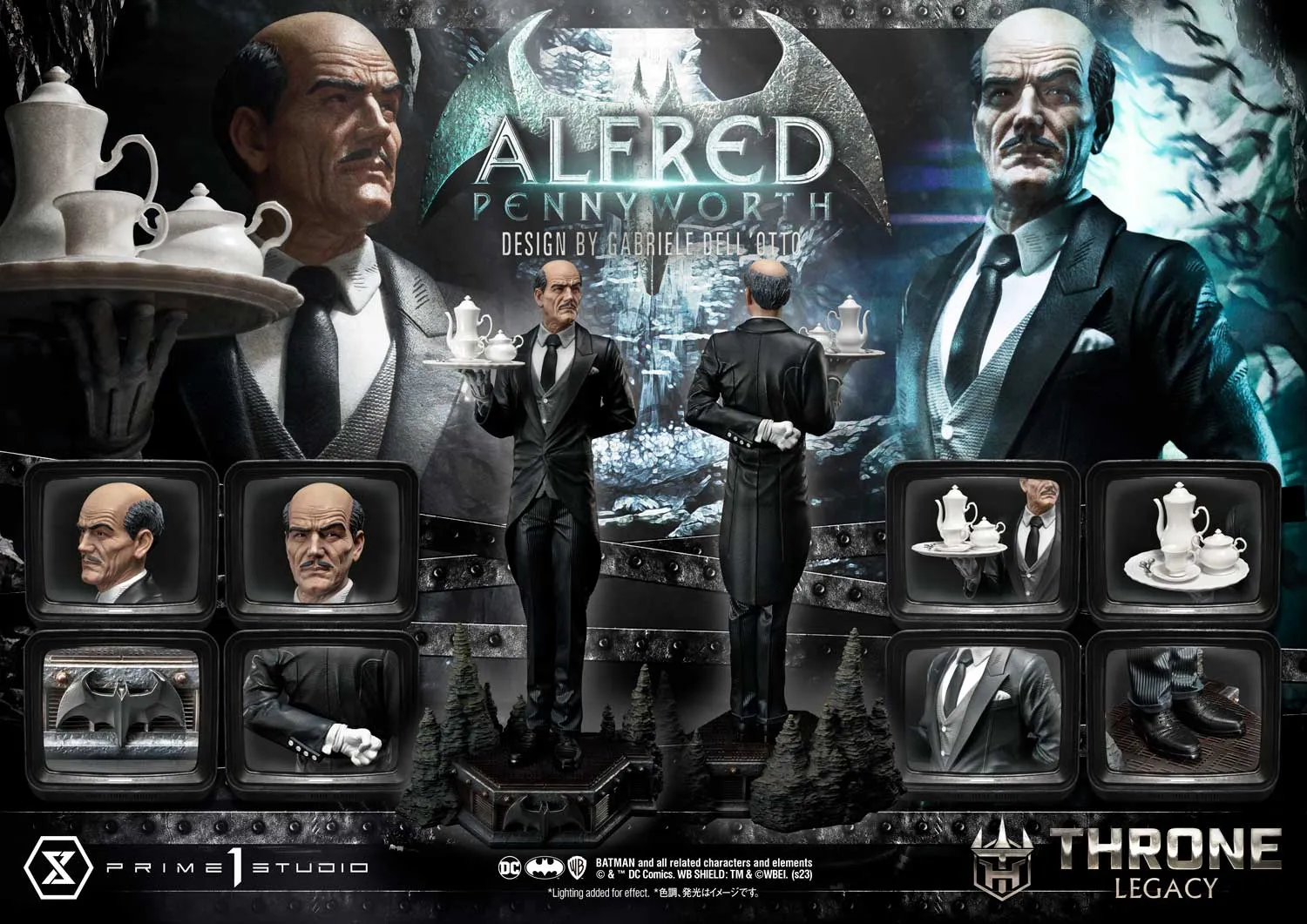 PRE-ORDER: Prime 1 Studio Batman Throne Legacy Alfred Pennyworth Bonus Version Bonus Version