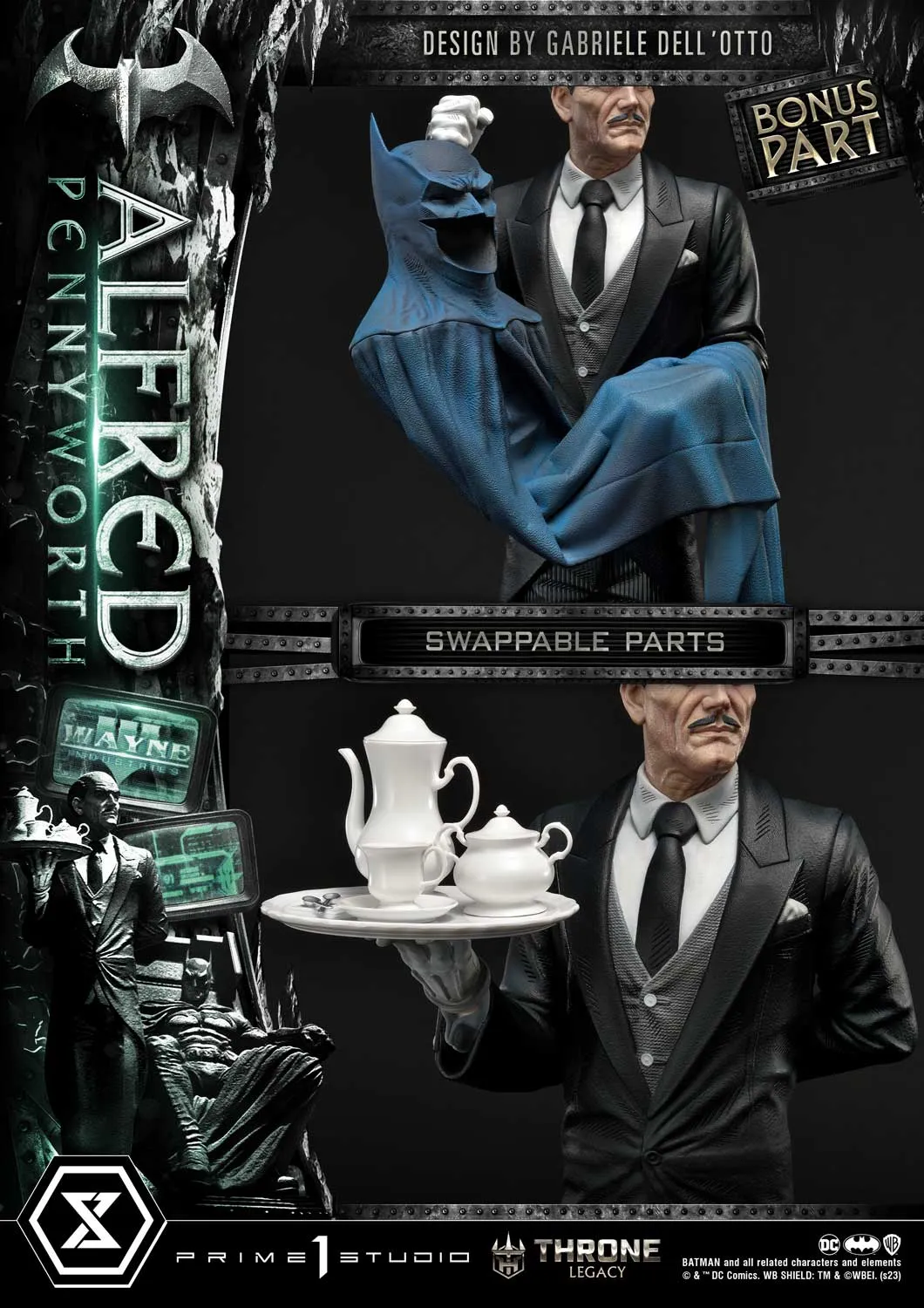 PRE-ORDER: Prime 1 Studio Batman Throne Legacy Alfred Pennyworth Bonus Version Bonus Version