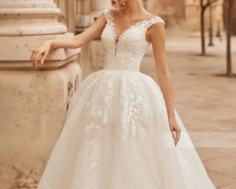 Premium Pearl Lace Sparkle Ball Wedding Gown All Sizes/Colors