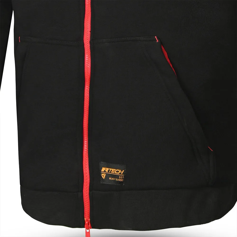 R-TECH Route 91 Motorbike Touring Hoodie Black Red