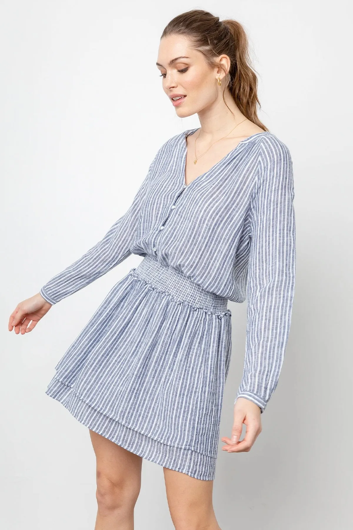 Rails - Jasmine Linen Dress in Tibet Stripe