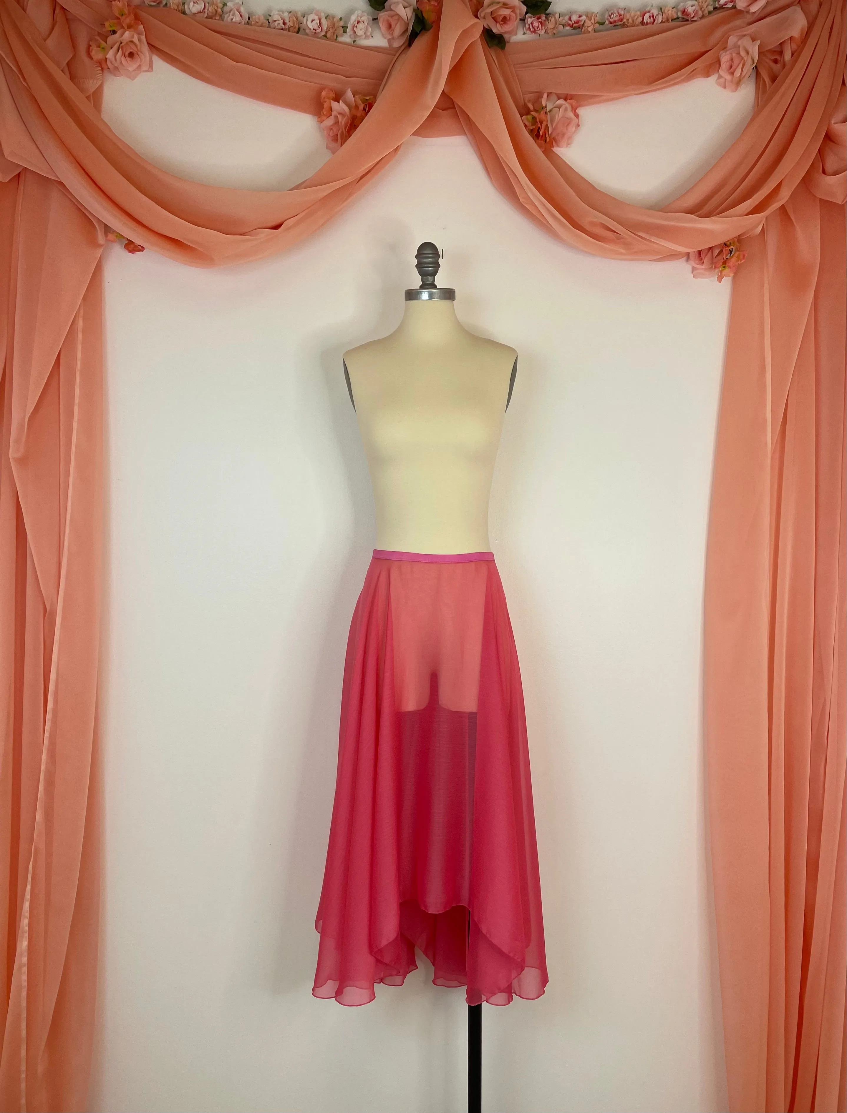 Ready-To-Wear Handkerchief-Style Chiffon Skirt Pucci Rose