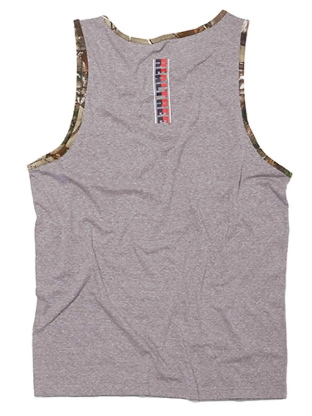 Realtree Camouflage Men's Heather Gray & Camo Revolution Tank Top T-Shirt