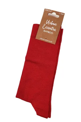 RED BAMBOO Unisex Socks Size UK 6-11