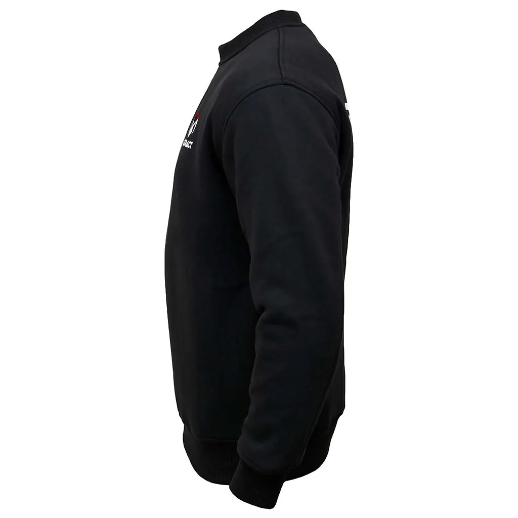 RIDERACT® Motorcycle Sweat Shirt Black Reinforced with Aramid Fiber