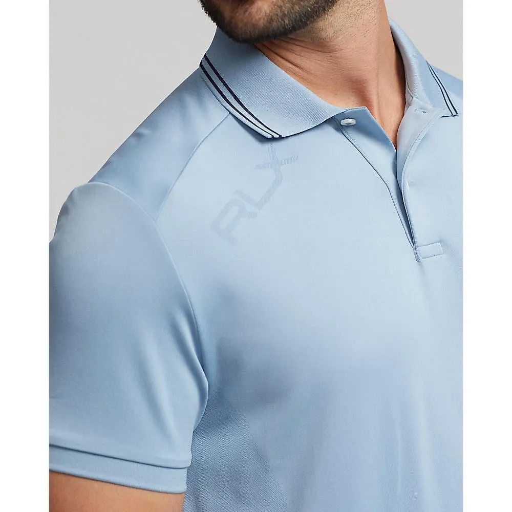 RLX Ralph Lauren Performance Jacquard Golf Shirt - Vessel Blue