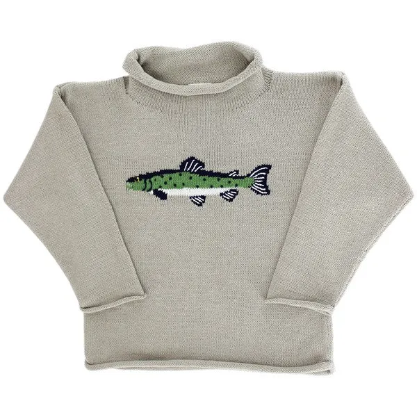 Roll Neck Sweater-Trout On Stone