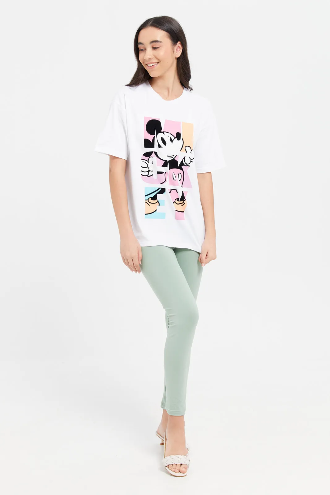 Senior Girls Mint Basic Leggings