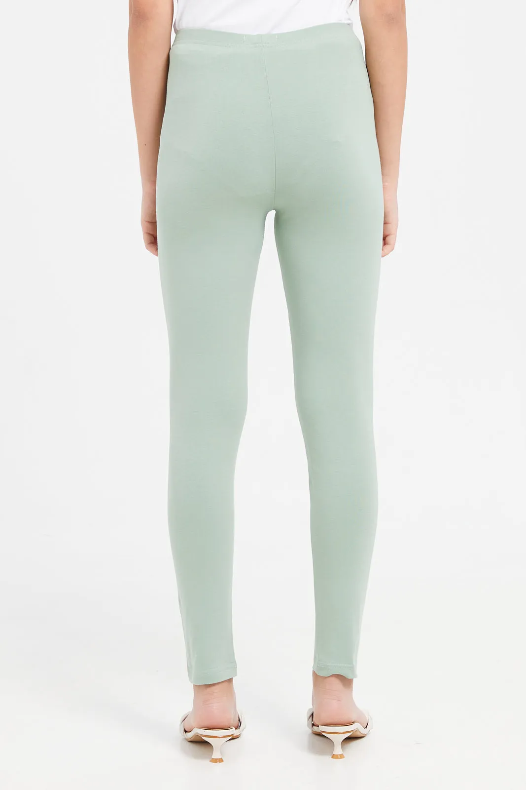 Senior Girls Mint Basic Leggings