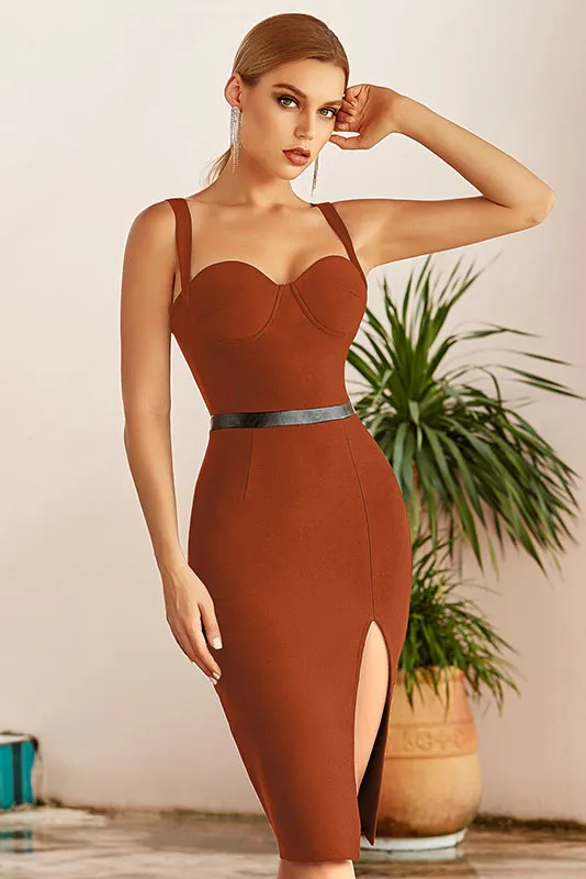 Sexy Sweetheart High Split Party Homecoming Bandage Dress