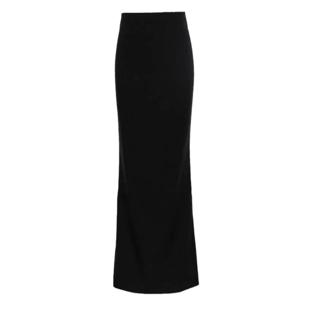 Sexy Tight Black Maxi Bodycon Thick Autumn Winter Long Package Hip Skirt