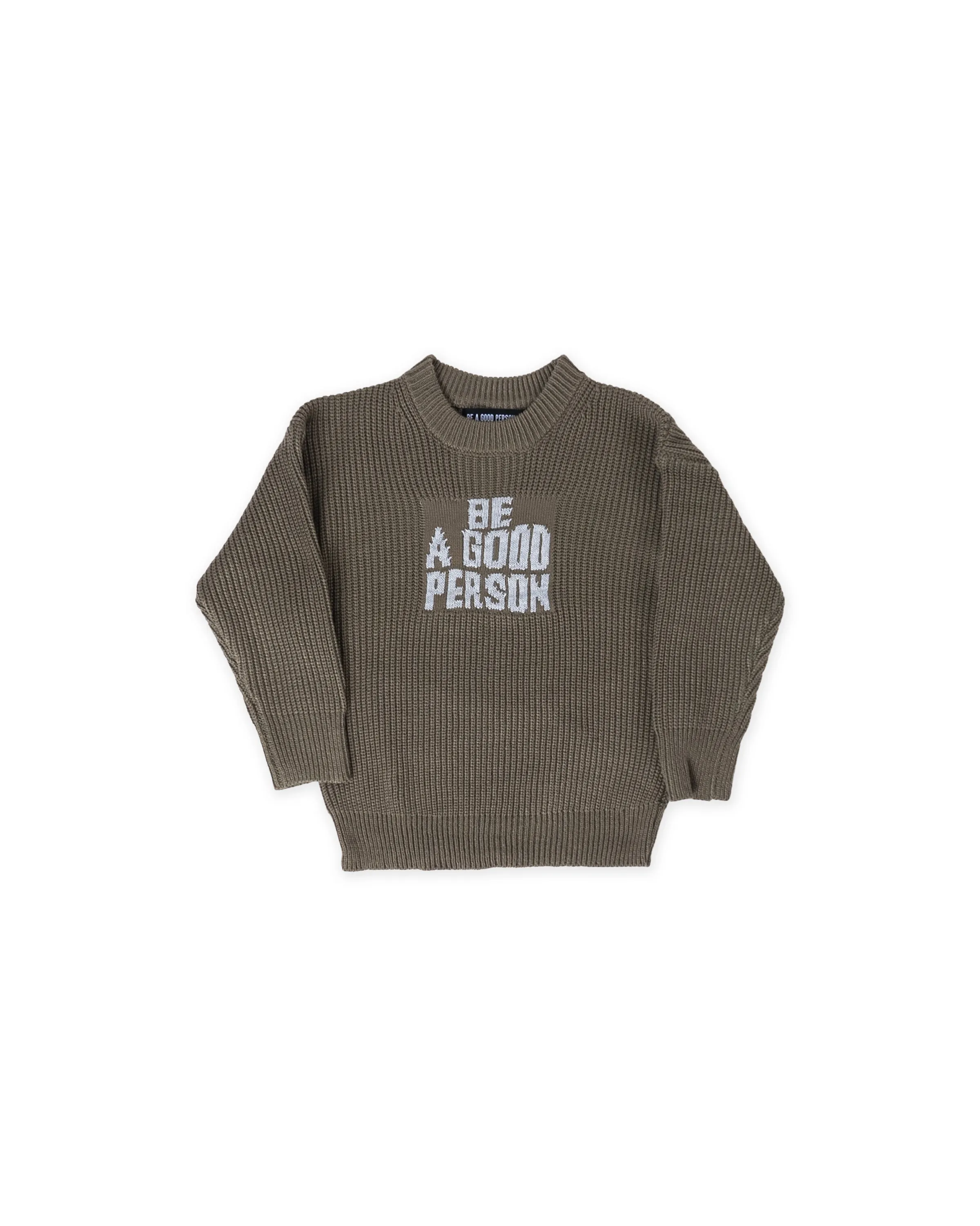 Signature Youth Knit Sweater - Olive