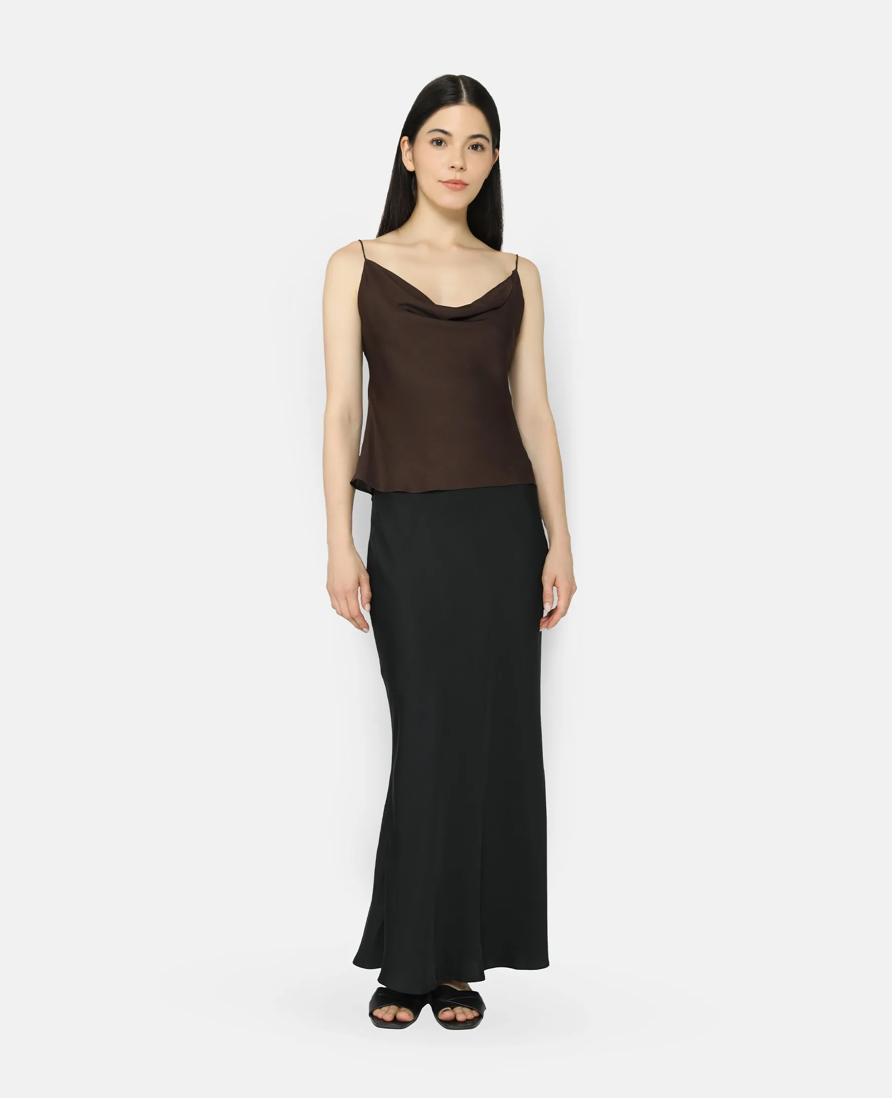 Silk Bias Cut Maxi Skirt