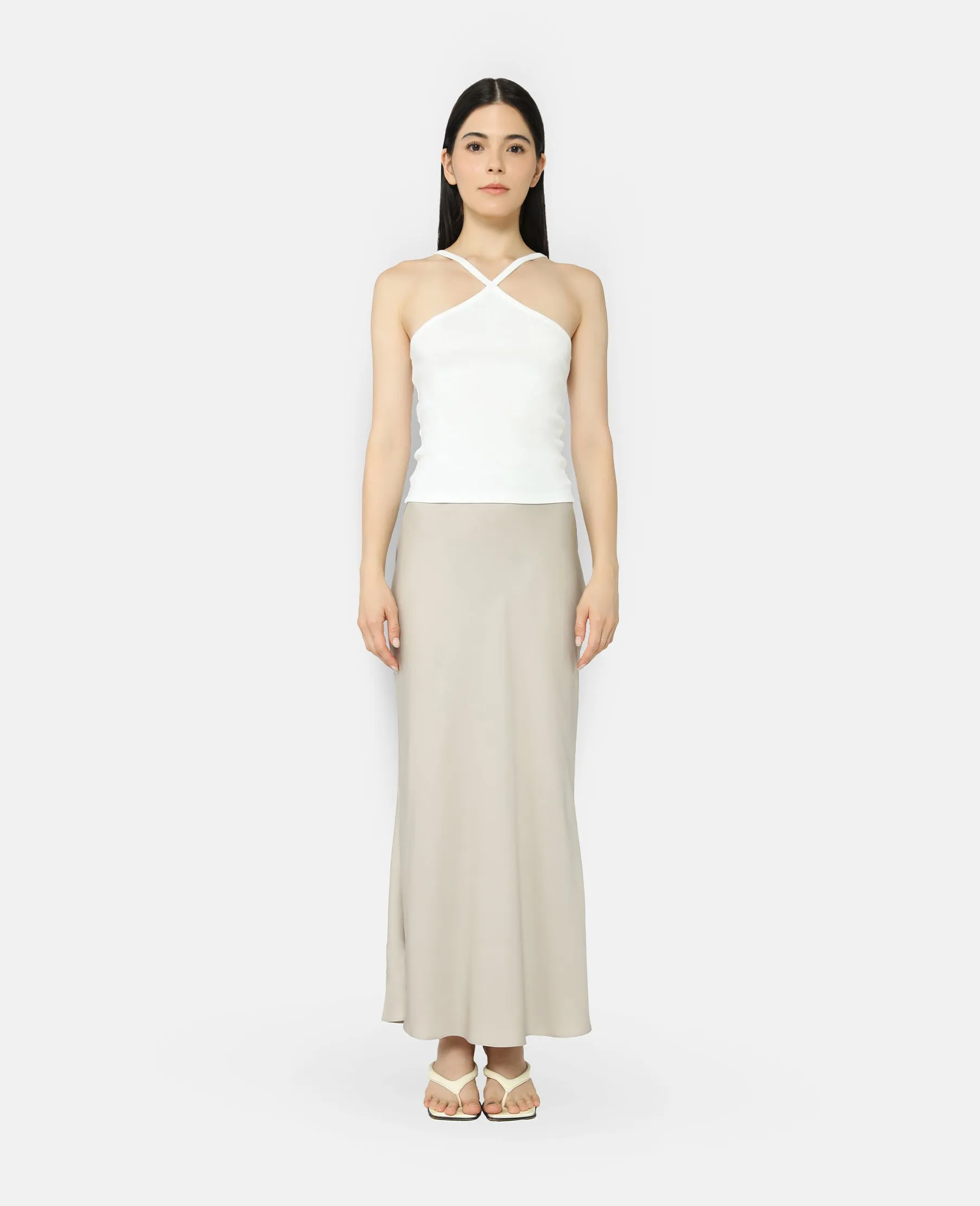 Silk Bias Cut Maxi Skirt