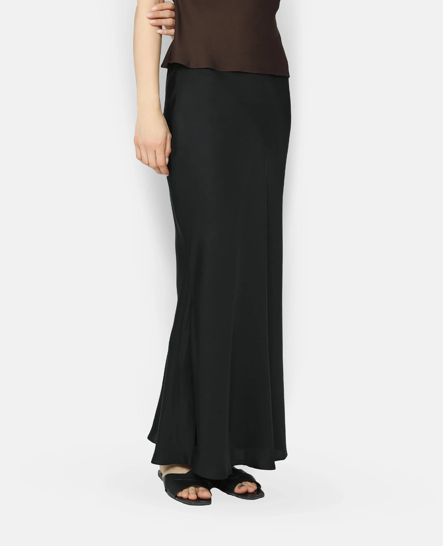 Silk Bias Cut Maxi Skirt