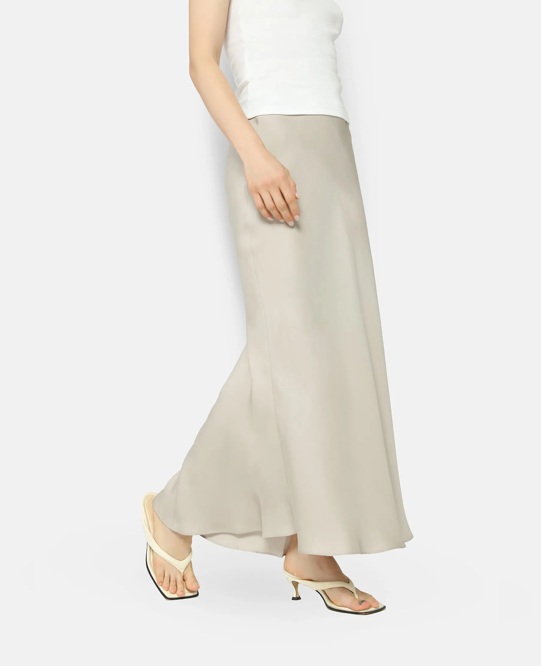 Silk Bias Cut Maxi Skirt