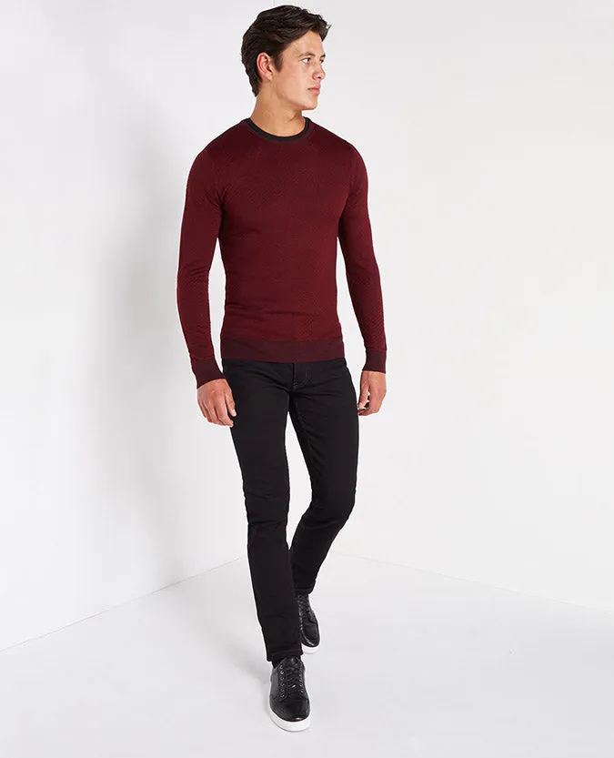 Slim Fit Merino Wool-Blend Crew Neck Sweater