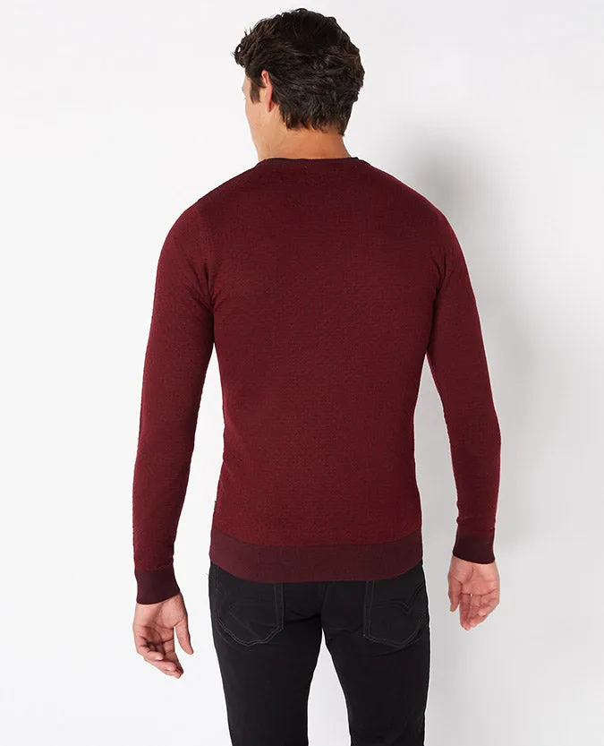 Slim Fit Merino Wool-Blend Crew Neck Sweater