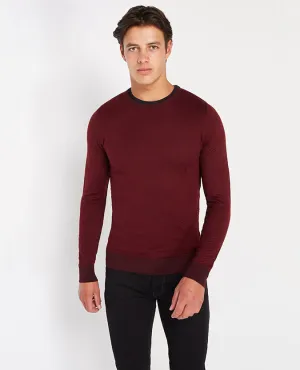 Slim Fit Merino Wool-Blend Crew Neck Sweater