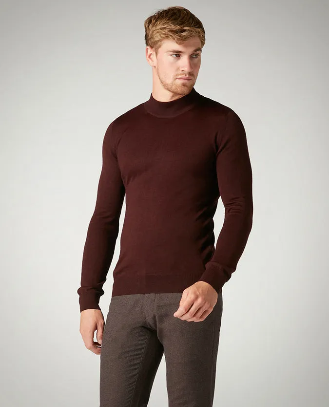 Slim Fit Merino Wool-Blend Turtle Neck