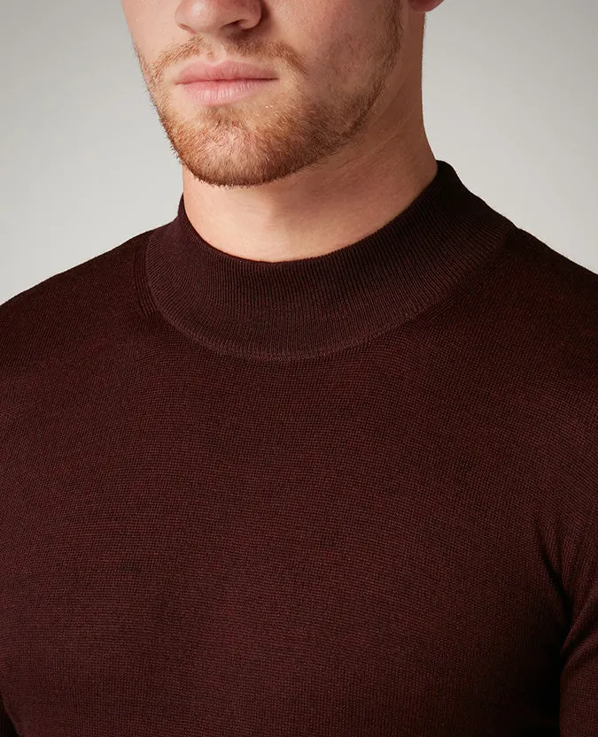 Slim Fit Merino Wool-Blend Turtle Neck